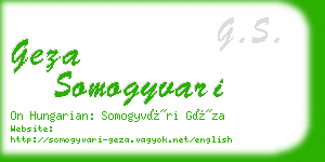 geza somogyvari business card